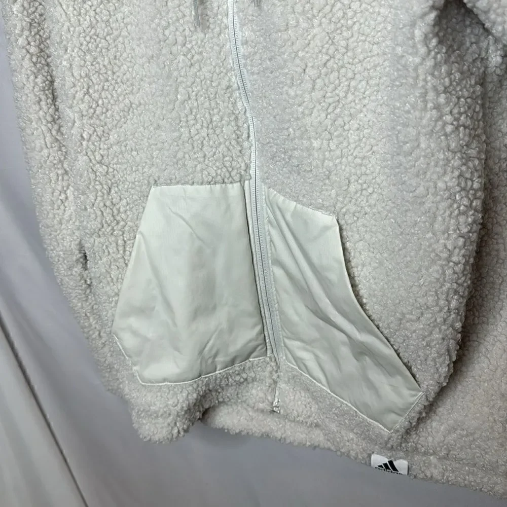 Men’s Adidas Sherpa Fleece Full Zip Hoodie. Size Small.‎